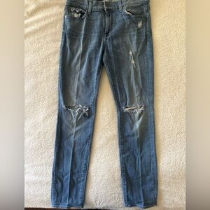 7 For all mankind Men’s Classic Blue Distressed Slimmy Jeans Size 34